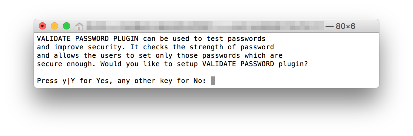 установка пароля базы данных на vps